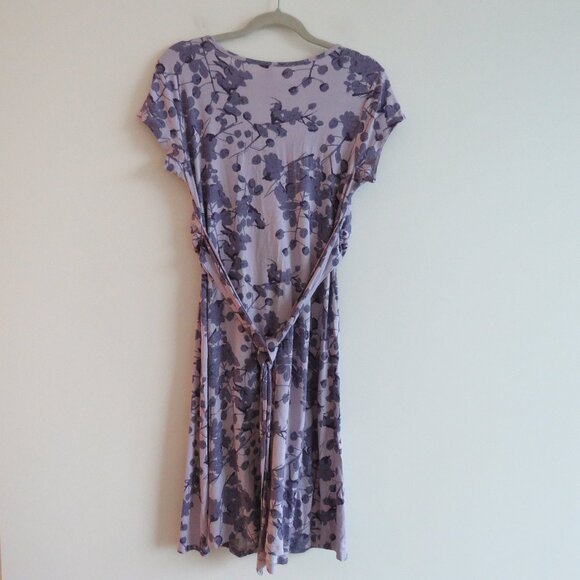 SERAPHINE Lavender Blossom Knot Front Maternity Dress Floral Stretch Size US 6 - Picture 7 of 13